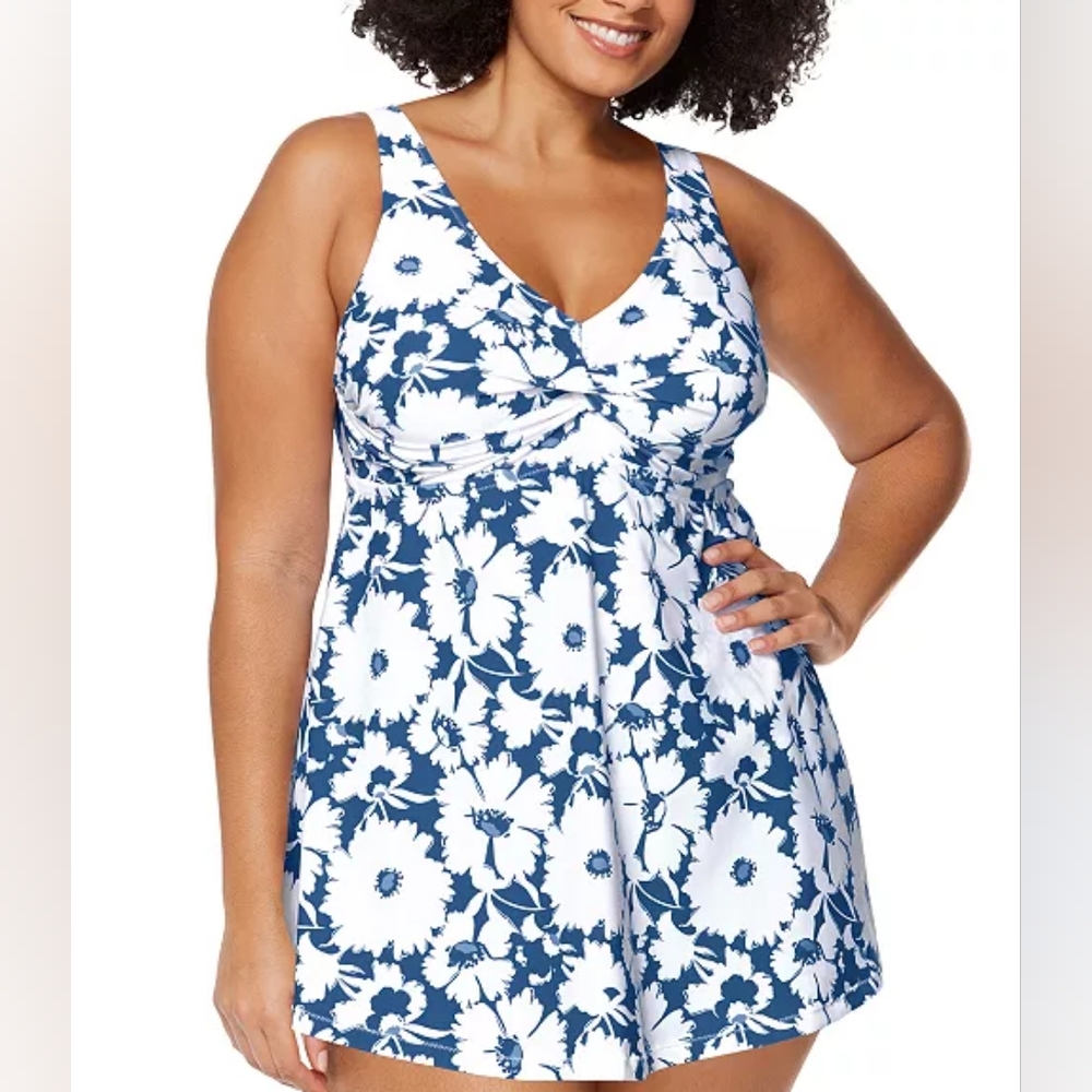 Raisins Curve Lucia Plus Size 22W Swimdress | Floral Print | NWOT